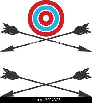 Archery logo icon vector ilustration template Stock Vector