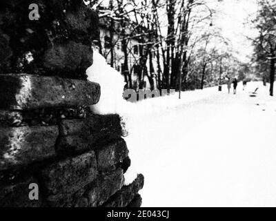 Neve a Milano Snow in Milan Stock Photo