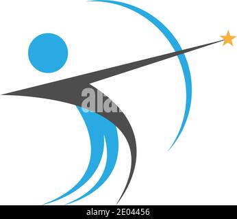 Archery logo icon vector ilustration template Stock Vector