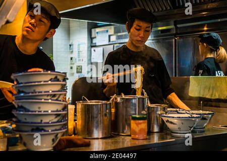 Ramen restaurant Afuri in Tokyo, Shibuya, Japan Stock Photo