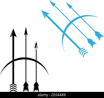 Archery logo icon vector ilustration template Stock Vector