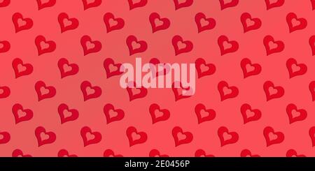 Seamless pattern for lovely Valentine's Day, love heart decoration, flat lay background and template design. High quality photo Stock Photo