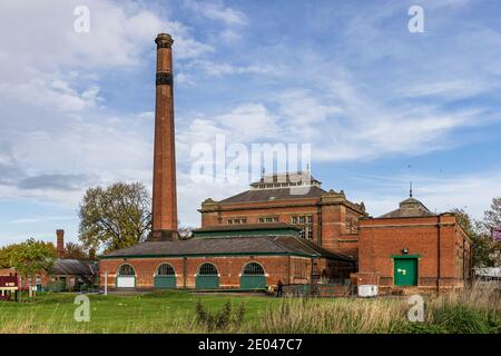 The Abbey Pumping Station is a museum of science and technology located next to the National Space Centre in Leicester, England. Stock Photo