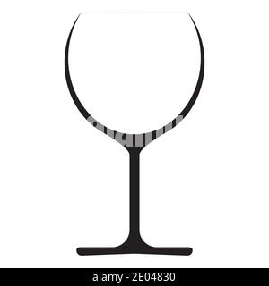 Wine glass icon symbol, vector logo wine glass wine bar party Stock Vector