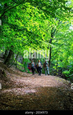 MONTE FAITO, ITALY - JUNE 14, 2020: Monte Faito is a mountain in the Monti Lattari on the Sorrentine Peninsula of southwestern Italy. Stock Photo