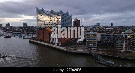 Aerial View, Elbphilharmonie With HafenCity, Roof Construction Of The ...