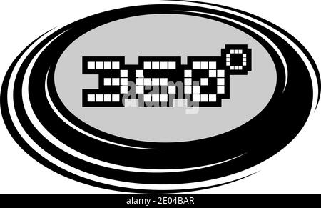 360 degress symbol Stock Vector