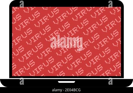 computer virus illustration Stock Vector