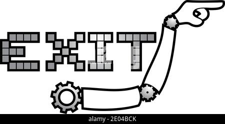 Exit point sign Stock Vector