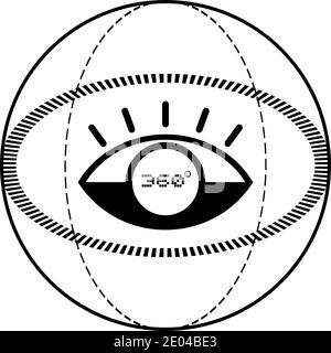 360 degress symbol Stock Vector