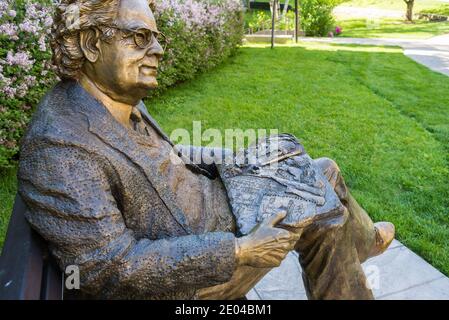 Northrop Frye Sculpture Statue, Toronto, Canada Stock Photo