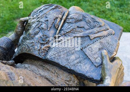 Northrop Frye Sculpture Statue, Toronto, Canada Stock Photo