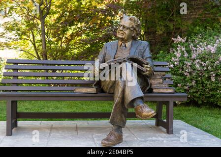 Northrop Frye Sculpture Statue, Toronto, Canada Stock Photo