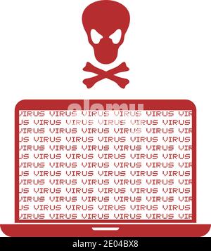computer virus illustration Stock Vector