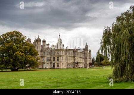 Burghley House, a 16th century Elizabethan stately home near Stamford, Lincolnshire, England, UK Stock Photo