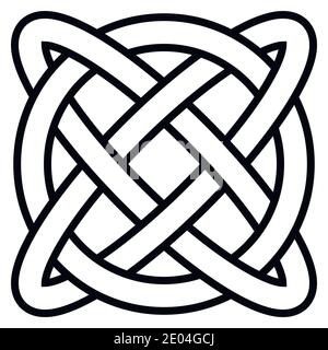 Celtic knot symbol eternal life infinity, vector amulet symbol longevity and health, symbol of mental health and well being Stock Vector