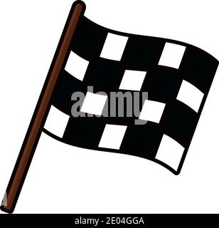 Racing flag line style icon design, Speed race competition sport fast ...