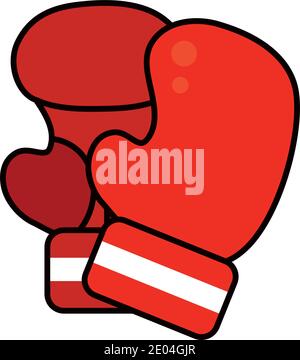 Boxing gloves icon over white background vector illustration. Vector ...