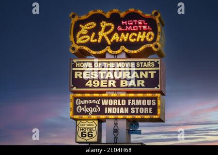 El Rancho Hotel Motel in Gallup, New Mexico, USA. Stock Photo