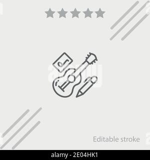 songwriter vector icon modern simple vector illustration Stock Vector