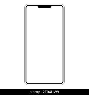 Silhouette shape mobile phone smartphone I am, vector shape I am smartphone mobile phone Stock Vector