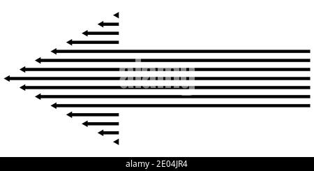 Arrow icon direction vector arrow sign symbol next, direction of the guide lines Stock Vector