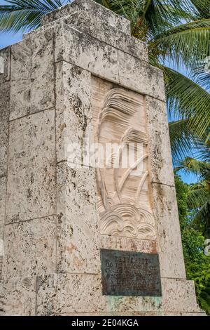 The Florida Keys Memorial to the victims of the Great Hurricane of 1935 in Islamorada in the Florida Keys. Stock Photo