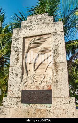 The Florida Keys Memorial to the victims of the Great Hurricane of 1935 in Islamorada in the Florida Keys. Stock Photo