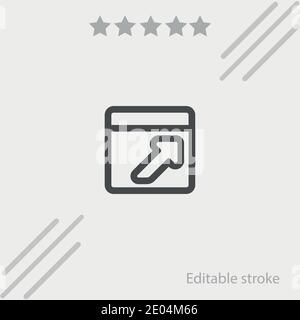logout outlined interface button vector icon modern simple vector illustration Stock Vector