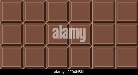 seamless background dark chocolate tile vector seamless delicious mouth watering dark chocolate bar background Stock Vector