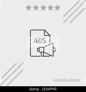 ads vector icon modern simple vector illustration Stock Vector