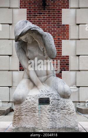 Urbana, Illinois / United States - December 29th, 2020:  'Daughter of Pyrrha' sculpture by artist Lorado Taft, a piece for the unfinished 'Fountain of Stock Photo