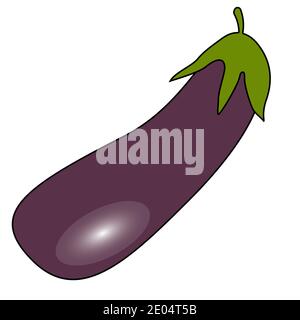 Eggplant icon vector icon sign purple vegetable eggplant Stock Vector