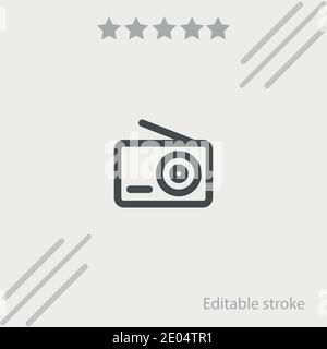 photo camera outlined tool vector icon modern simple vector illustration Stock Vector