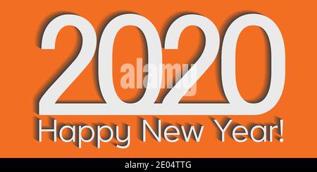 2020 creativity inspiration concept orange background, vector business solution SEO promotion, 2020 banner for poster calendar Stock Vector