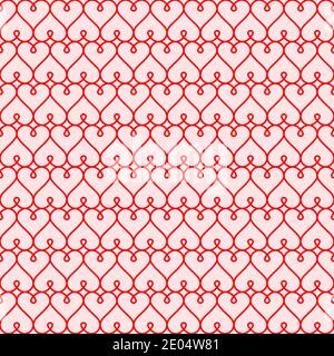 red hearts seamless background vector background for Valentines day calligraphic hearts for Declaration of love at first sight Stock Vector