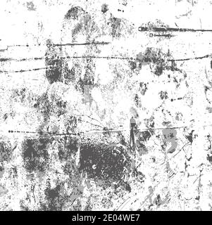 Transparent gray grunge texture black blots, noise, vector grunge background to create vintage retro effect Stock Vector