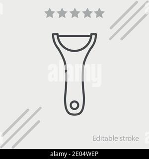 knife for potatoes vector icon modern simple vector illustration Stock Vector