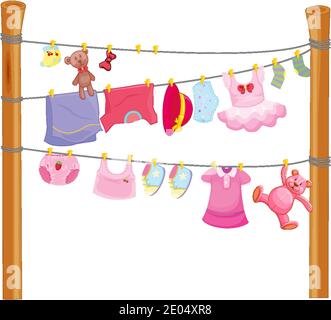 Baby Clothes Hanging On Rack Store Stock Photo 1936987804