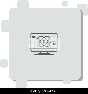 quantum computer vector icon modern simple vector illustration Stock Vector