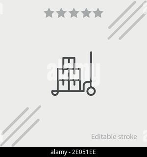 cart vector icon modern simple vector illustration Stock Vector