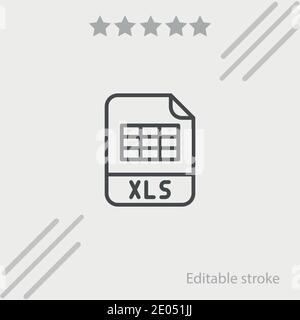 xls vector icon modern simple vector illustration Stock Vector