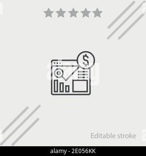 bounce rate vector icon modern simple vector illustration Stock Vector