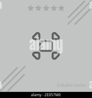 collapse window button vector icon modern simple vector illustration Stock Vector