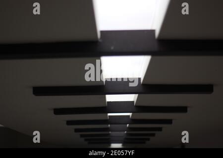 The beautiful light interior in the building. Stock Photo