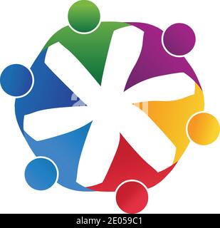 Teamwork logo vector icon illustration design Stock Vector Image & Art ...