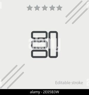 webpage organization outlined button of interface vector icon modern simple vector illustration Stock Vector