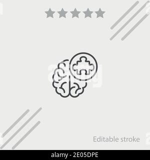 brain vector icon modern simple vector illustration Stock Vector