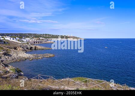 Salento coast: town of Santa Maria di Leuca, Italy (Apulia). Stock Photo