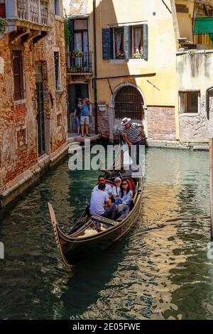 Italy Venice Canls and gondolas Stock Photo